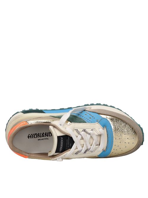 Sneakers in pelle HIDNANDER | TENKEI CAMPUS EDITION HD1WS420 445ORO-VERDE-CELESTE-ARANCIO